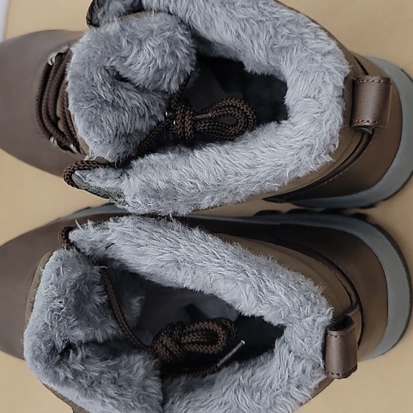 Mens Shoes Winter Snow Boots Waterproof Fur Lined Leather Ankle Non-Slip - Picture 9 of 14